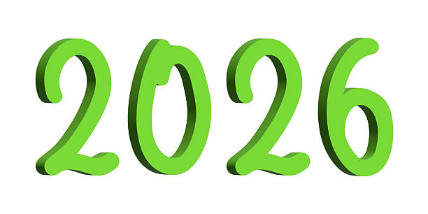 istock 3d happy New Year doodle 2026 numbers Single element for calendar, card, banner, flyer, web, poster, design, decor 2241734800