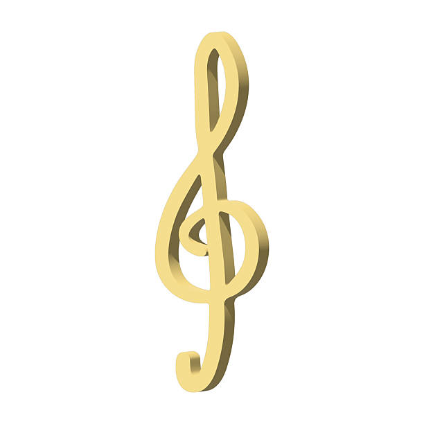 istock 3d treble clef. Hand drawn musical symbol 2241735895