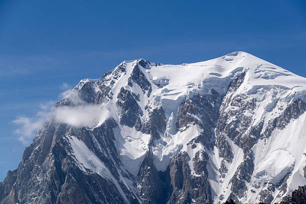 istock Massive snow-capped Mont Blanc summit with glaciers and rocky faces 2241737111