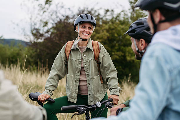istock Family on cycling trip in nature. 2241754677