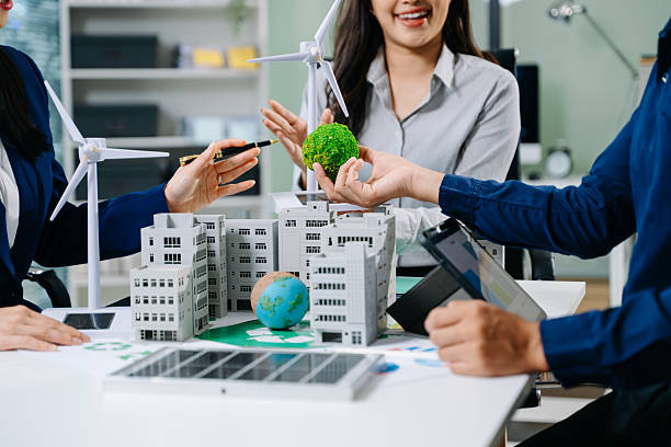 istock Business team working virtual modern smartphone to reduce CO2 emissions carbon footprint climate change 2241763284