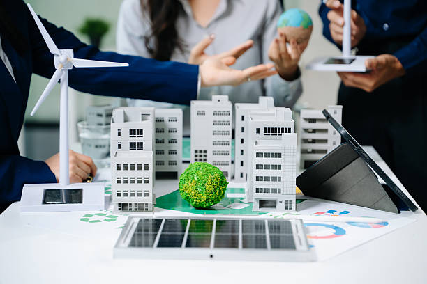 istock Business team people planning hand using laptop for working technology and business Net zero and carbon neutral concept. 2241763291