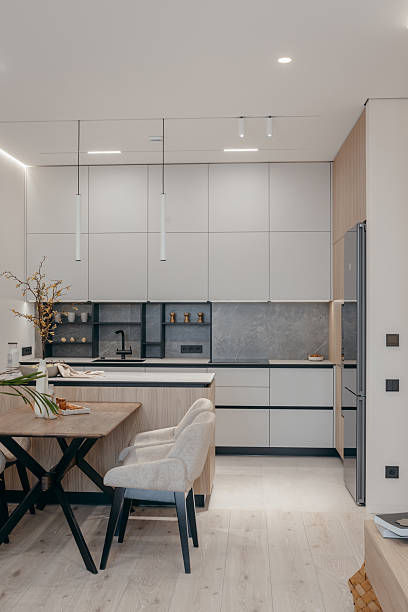 istock Interior of modern kitchen studio in house 2241764234