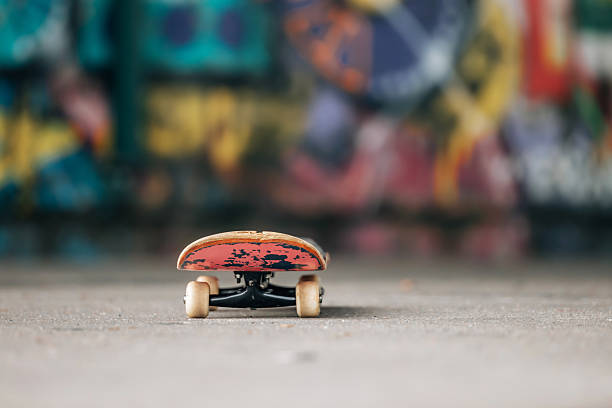 istock skateboard on the street with copy-space 2241765724