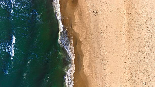 istock Aerial beach landscape with natural sea patterns and soft light tones. 2241766067