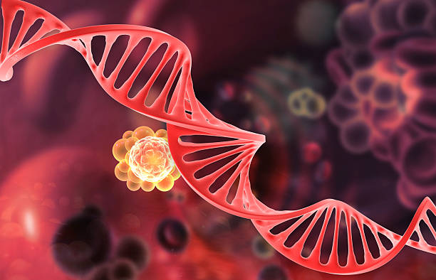istock DNA strand on scientific background 2241767475