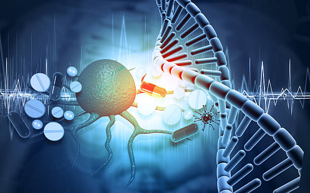 istock DNA with cancer cells, medicine therapy 2241767673