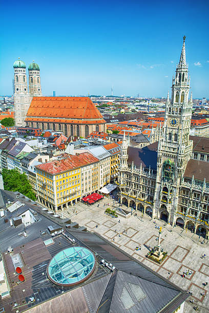 istock Panoramic view of Marienplatz in Munich 2241768025