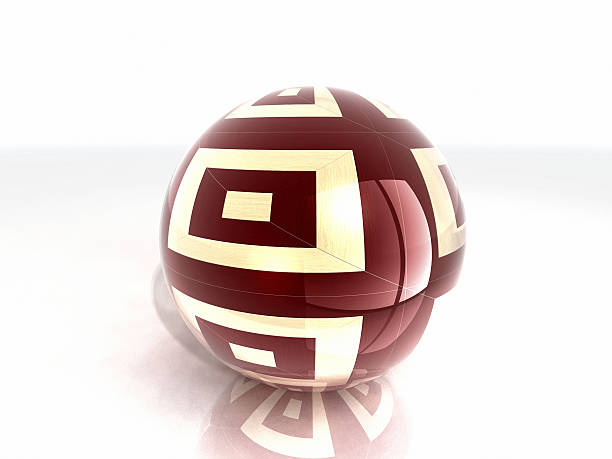 wooden glass ball with reflection