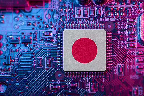 istock Japan on Computer Chip for Japanese Chip War Concept. Country chipmakers, Microchip market share. 2241773672