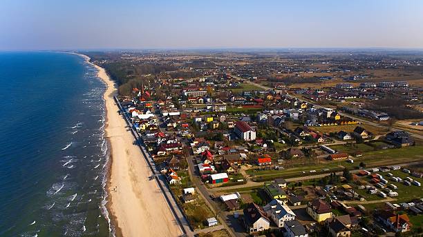 istock Bright day over Sarbinowo's beach and coastline, calm and picturesque. 2241775231