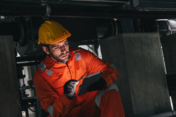 istock Professional engineer male working service check maintenance, Worker industry water pipe tube system 2241775925