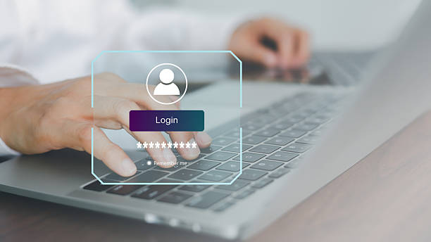 istock User typing on a laptop keyboard to login to a secure account. Concept illustrates cybersecurity, data protection, and private access with a password on a virtual interface for network safety. 2241784581