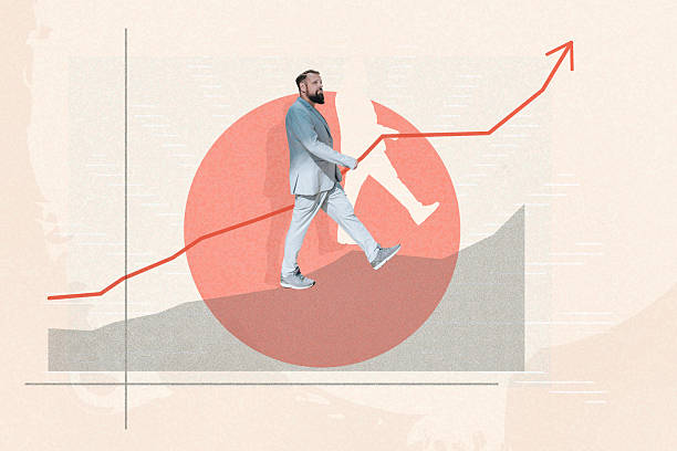 istock abstract business collage with businessman and graphs 2241787108