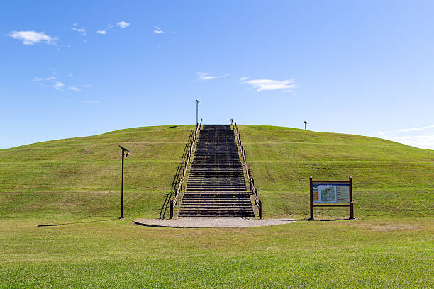 istock Tsunami evacuation mound and grassy area 2241793322