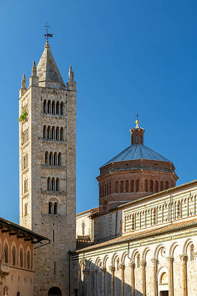 istock Massa Marittima bell tower and cathedral dome 2241796620