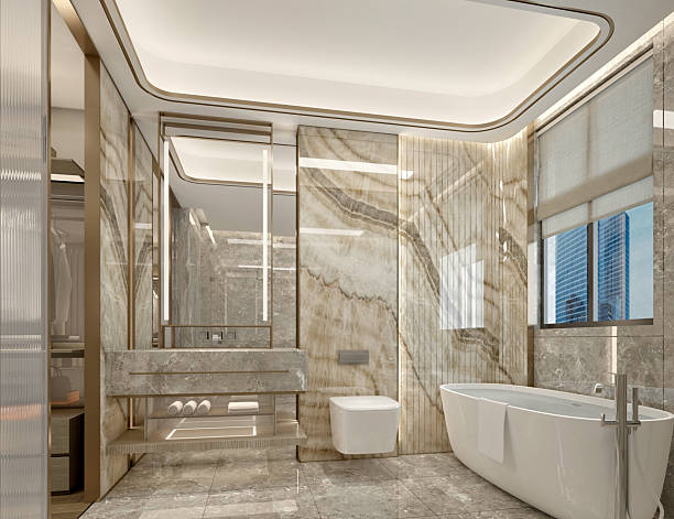 istock 3D Render of Luxury Bathroom 2241798057