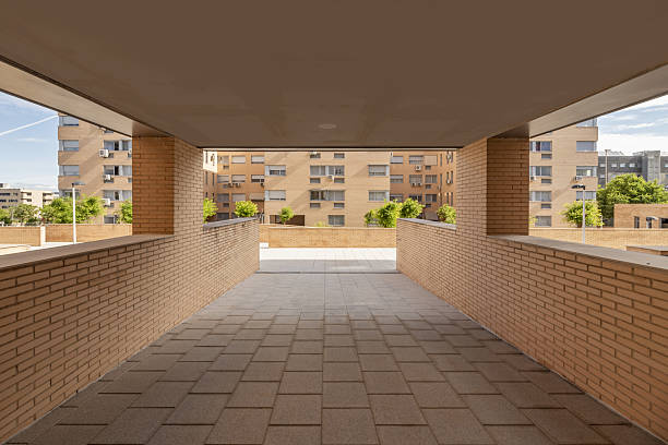 istock Facade is defined as the set of elements that compose it, such as windows, doors, walls, balconies, columns, etc. 2241800334