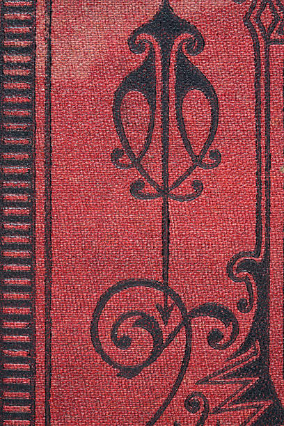 istock Black swirls, designs and red canvas, 19th Century, Vintage illustration 2241809578