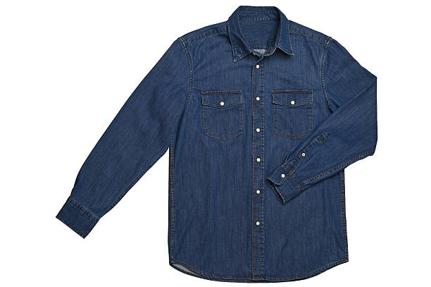 Blue male denim shirt