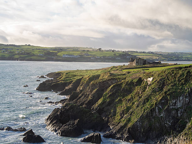 istock Coastal cliffs meet the sea. Irish coastline landscape. 2241813242