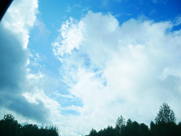 White Clouds Against a Brilliant Blue Sky