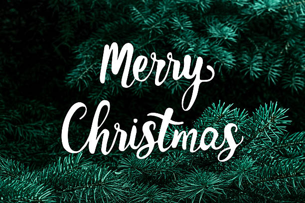 istock Christmas photo with handwritten Merry Christmas message 2241852421