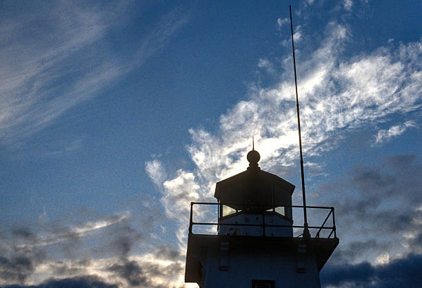 istock Grand Marais - Lighthouse & Sky at Sunset - 1988 2241852940