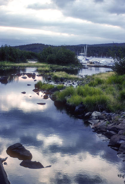 Grand Marais - Reflections at Sunset - 1988