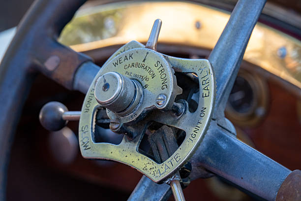 Steering Wheel Detail on a 1921 Rolls Royce Silver Ghost