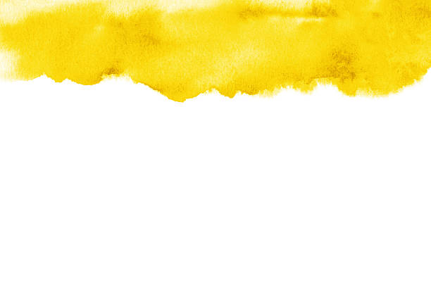 istock Abstract yellow watercolor on white background. 2241858952