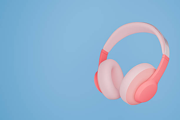 istock 3d headphone with sound wave on blue background for musicor party work 3D render 2241867933