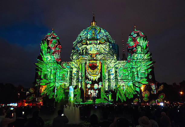 Night view of Berlin Cathedral Berliner Dom located on Museum Island in the Mitte historical neighbourhood of Berlin, Germany on 2 January 2025