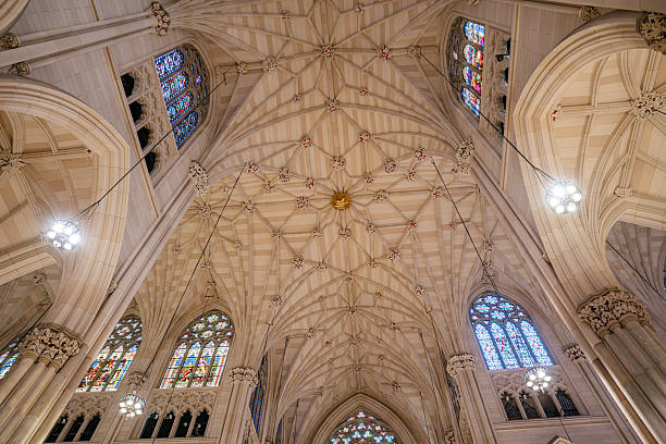 istock Gothic Ceiling and Stained Glass of St. Patrick's Cathedral 2241882089