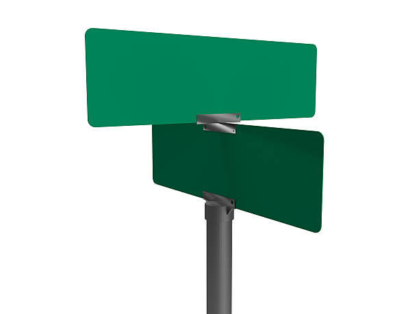 istock 3D Street Traffic Sign in green with chrome pole. 2241885294
