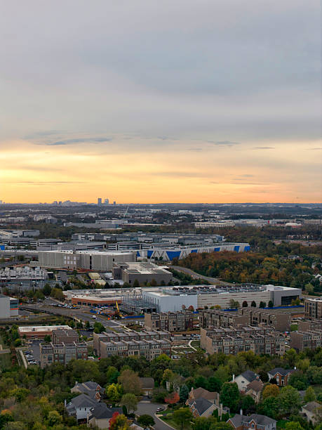 istock Ashburn, Virginia Residential Community and Various Data Centers 2241893773