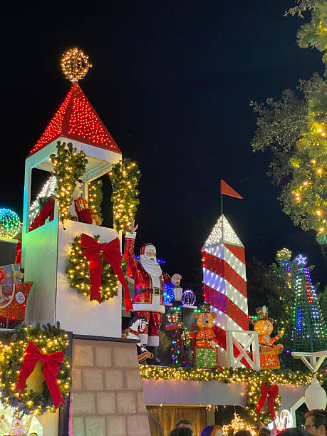 istock Santa Display With Red Towers and Bright Christmas Lights 2241907690