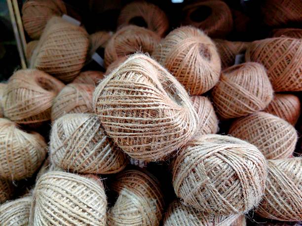 a pile of hemp ropes, ropes with strong strength.