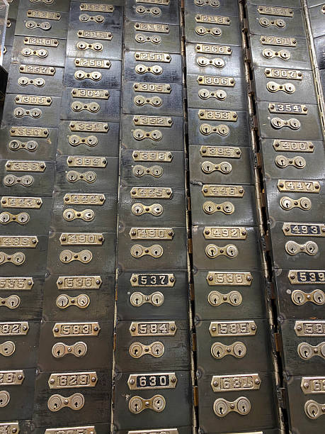 istock Old Safety Deposit Boxes from a Bank Vault 2241916368