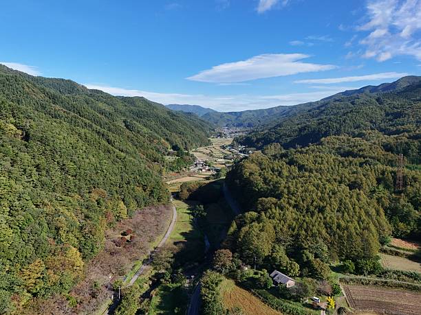istock A beautiful mountain range with a road running through it 2241923395