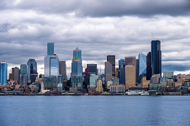 istock Seattle Downtown Skyline Across Puget Sound on Cloudy Day 2241949242