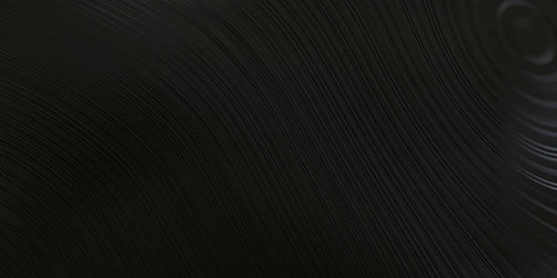 istock Deep Charcoal Black Subtly Embossed Surface Texture with Fine, Swirling Contours, Optimized for a High-End, Minimalist Promotional Background Element. 2241950979