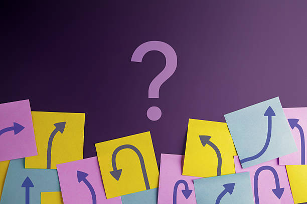 istock Economic uncertainty symbolized by arrows and a question mark 2241966970