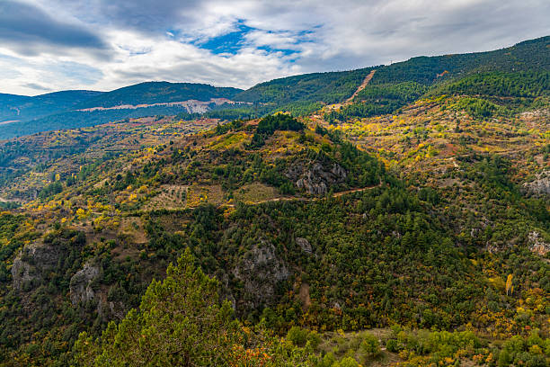 istock Colorful mountain landscape with autumn foliage 2241968497