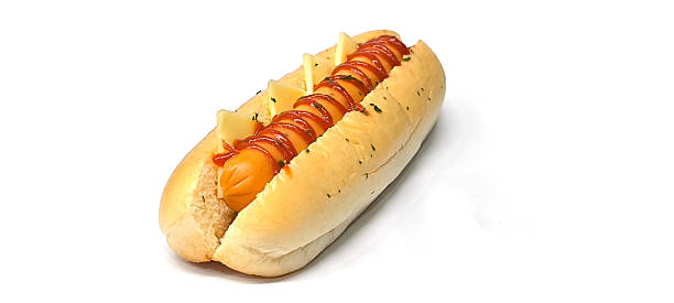 istock Hot dog with cheese and ketchup 2241988363
