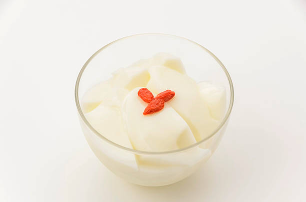 istock homemade milk pudding with goji berries 2241989508