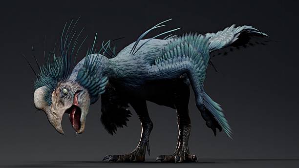 istock Gigantoraptor of background. 3d model rendering 2241997516