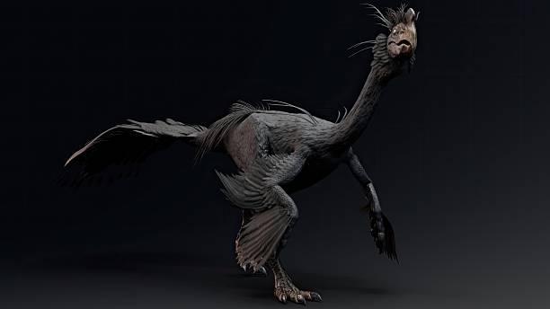 istock Gigantoraptor of background. 3d model rendering 2241998063