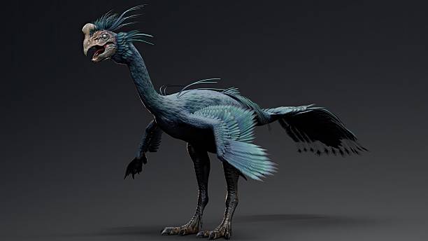 istock Gigantoraptor of background. 3d model rendering 2241998091