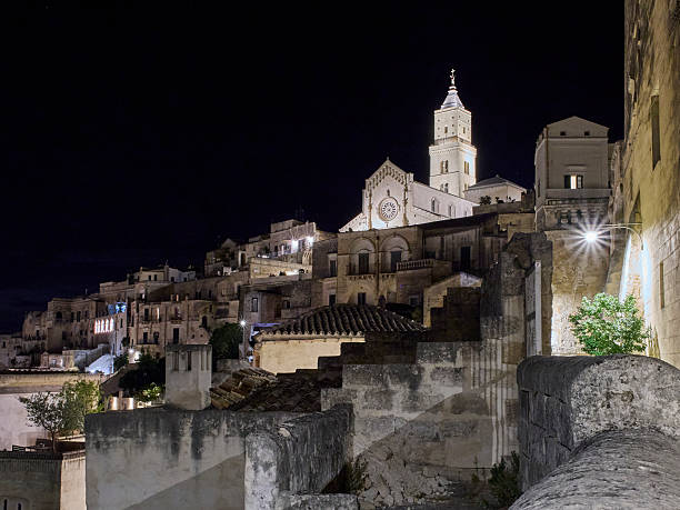 istock Matera Cathedral illuminated at night. Matera, Basilicata, Italy 2241998490